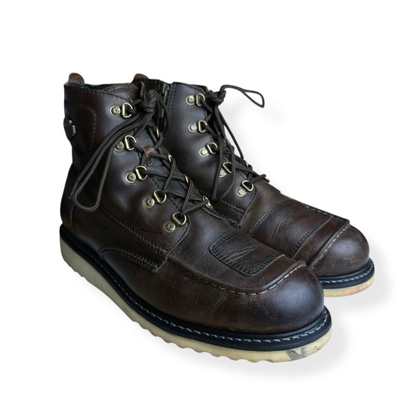 Harley-Davidson‎ Men's Hagerman Leather Motorcycle Riding Boots D93755 Size 12 M - Picture 3 of 14